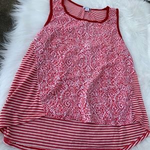 Splendid Hi-lo tanks top red cute